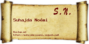 Suhajda Noémi névjegykártya